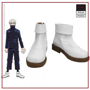 Anime Jujutsu Kaisen Toge Inumaki Cosplay Boots White Leather Shoes Custom Made Any Size - OFFICIAL ®Jujutsu Kaisen Merch